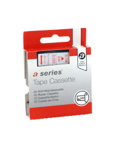 CINTA ROTULAR A-SERIES 12 mm x 7m ELECTRÓNICA ROJOBLANCO