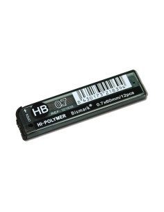ESTUCHE 12 MINAS DE GRAFITO BISMARK 07mm
