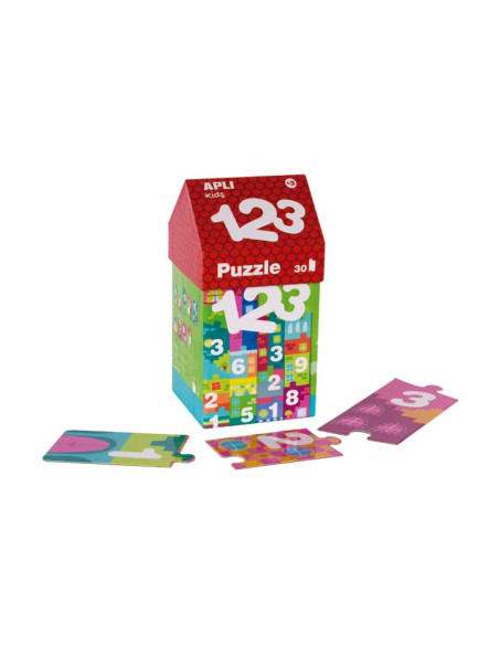 PUZLE EDUCATIVO APLI KIDS 30 PIEZAS CASITA 123