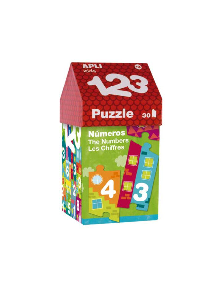PUZLE EDUCATIVO APLI KIDS 30 PIEZAS CASITA 123