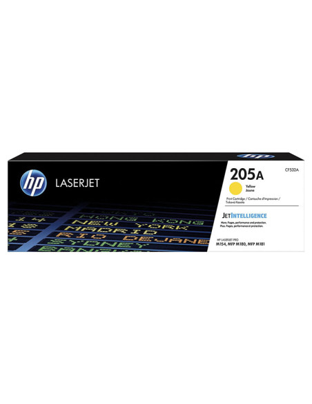 TONER HP N 205A CF532A LASERJET PRO M154AM154NW MFP-M180NM180NWM181FW AMARILLO 1100 PÁG