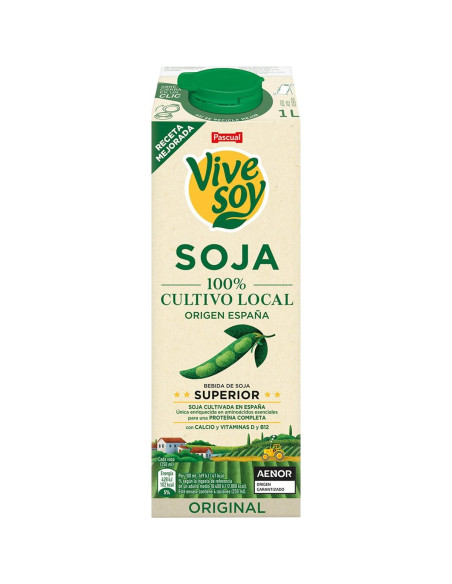 CAJA 6 BRICKS BEBIDA VEGETAL DE SOJA VIVESOY CLÁSICA 1L