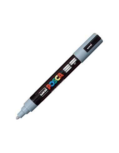 POSCA MARCADOR  PC-5M NO PERMANENTE PUNTA FORMA DE BALA 18 - 25 MM GRIS