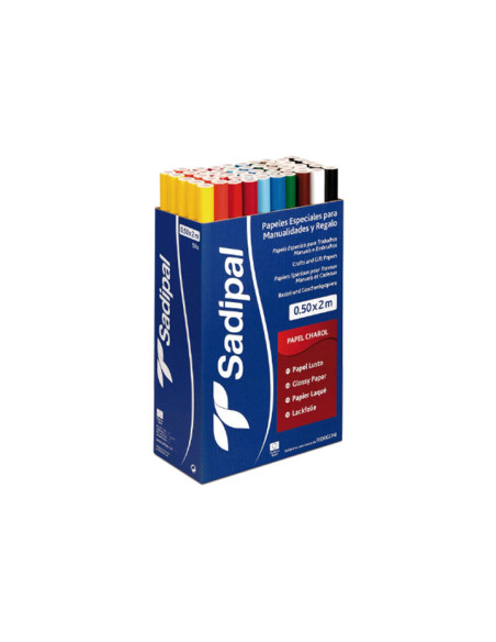 EXPOSITOR 50 ROLLOS PAPEL CHAROL SADIPAL 05x2m