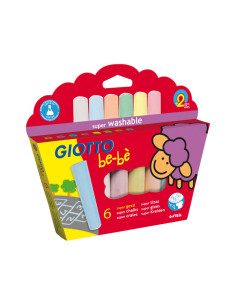 ESTUCHE 6 SÚPER TIZAS GIOTTO BE-BÈ