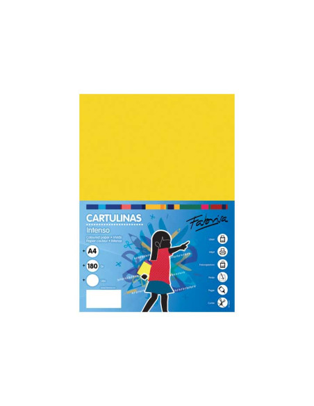 PAQUETE 50h CARTULINA FABRISA A4 180gr