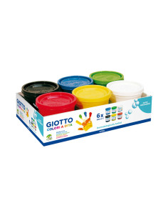 ESTUCHE 6 BOTES PINTURA DE DEDOS GIOTTO 200ml