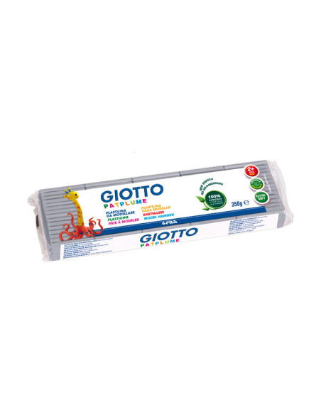 PLASTILINA PATPLUME 350GR CAJA 12 PASTILLAS GRIS