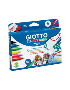 ESTUCHE 6 ROTULADORES GIOTTO DECOR TEXTILE