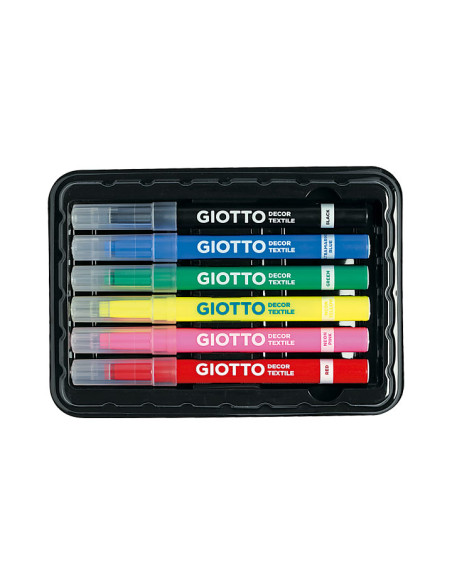 ESTUCHE 6 ROTULADORES GIOTTO DECOR TEXTILE