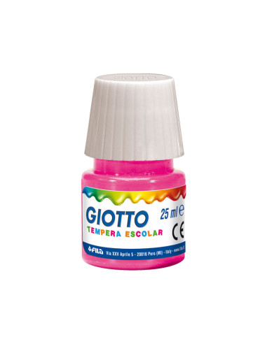 ESTUCHE 6 BOTES TÉMPERA ESCOLAR GIOTTO 25ml  PINCEL