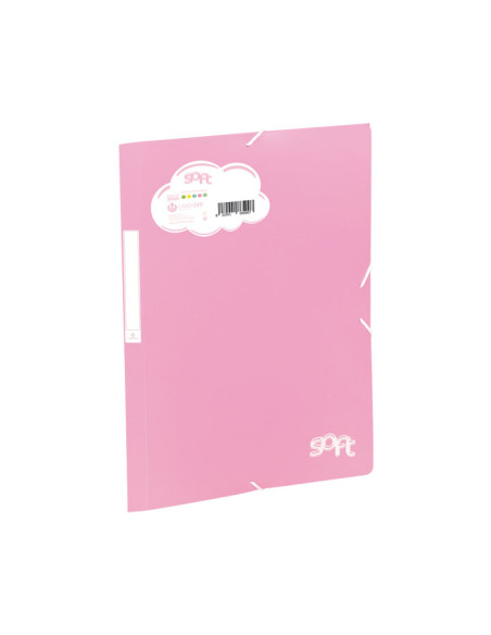 CARCHIVO CARPETA SOLAPAS FOLIO CGOMAS PP SOFT ROSA PASTEL