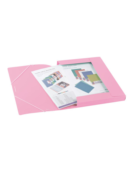 CARCHIVO CARPETA SOLAPAS FOLIO CGOMAS PP SOFT ROSA PASTEL
