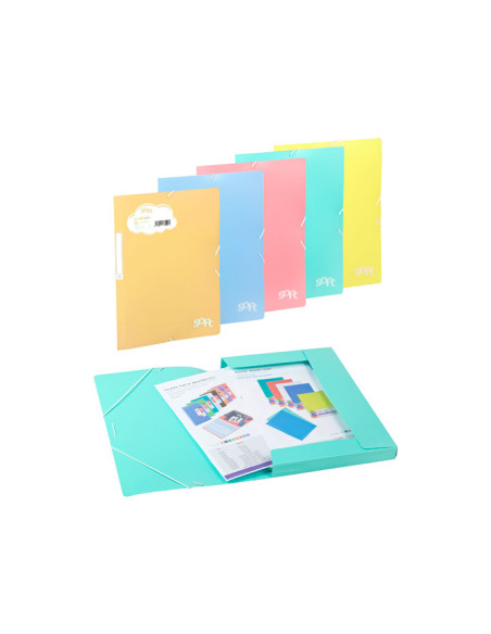 CARCHIVO CARPETA SOLAPAS FOLIO CGOMAS PP SOFT ROSA PASTEL