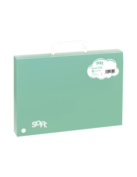 CARTERA MALETIN CON ASA CARCHIVO SOFT PP 4 CMS TURQUESA