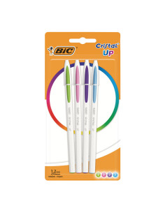 BLÍSTER 4 BOLÍGRAFOS BIC CRISTAL UP COLORES FUN