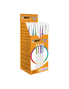 CAJA 20 BOLÍGRAFOS BIC CRISTAL UP COLORES FUN