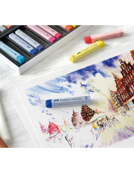 ESTUCHE 24 PASTELES BLANDOS FABER-CASTELL