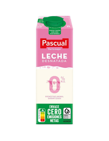 CAJA 6 BRICKS LECHE PASCUAL DESNATADA 1L