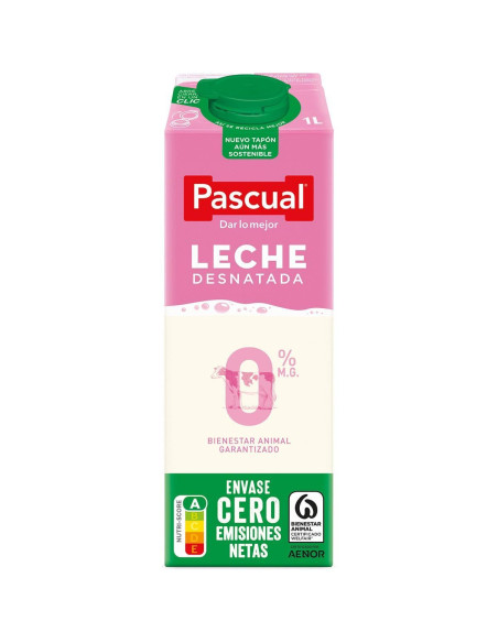 CAJA 6 BRICKS LECHE PASCUAL DESNATADA 1L