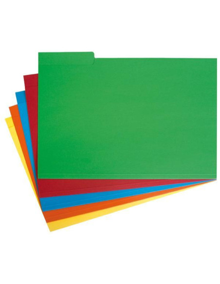 GRAFOPLÁS SUBCARPETA CON PESTAÑA LATERAL FOLIO CARTULINA AZUL -50U-