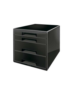 MÓDULO LEITZ WOW DUAL 4 CAJONES NEGRO
