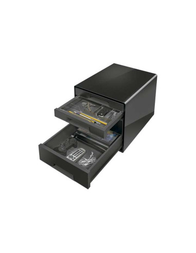 MÓDULO LEITZ WOW DUAL 4 CAJONES NEGRO