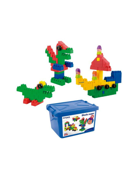 CONTENEDOR 96 PIEZAS MINILAND SUPER BLOCKS