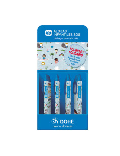 EXPOSITOR 16 BOLÍGRAFOS DOHE ALDEAS INFANTILES SOS