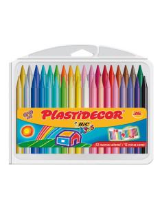 BLÍSTER 36 CERAS PLASTIDECORS BIC KIDS
