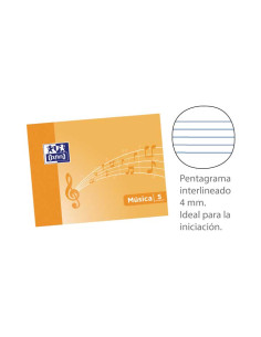 LIBRETA DE MÚSICA OXFORD 5 PENTAGRAMAS 2