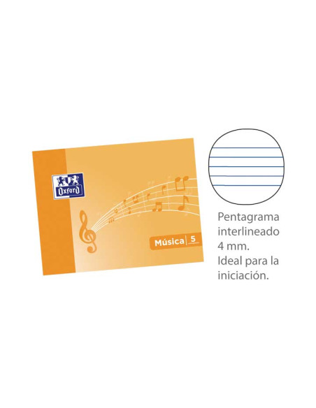 LIBRETA DE MÚSICA OXFORD 5 PENTAGRAMAS