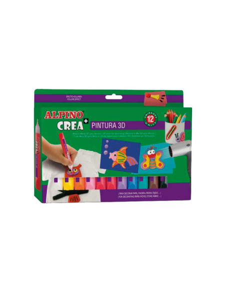 PINTURA 3D ALPINO ESTUCHE de 12