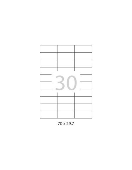 CAJA 100h ETIQUETAS A-SERIES 70x297mm