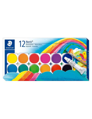 ESTUCHE 12 PASTILLAS ACUARELAS STAEDTLER