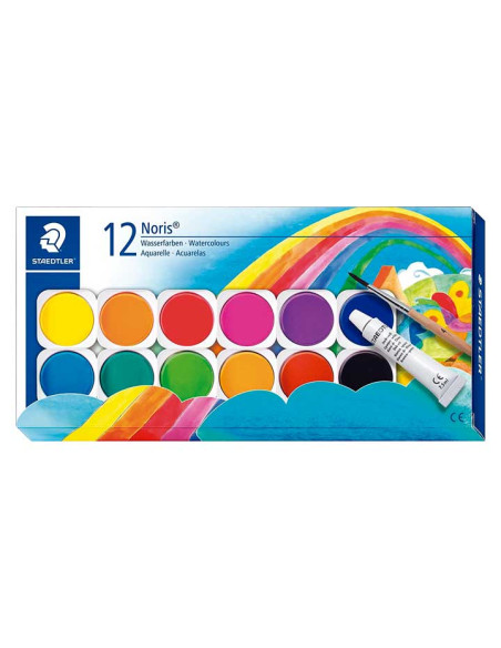 ESTUCHE 12 PASTILLAS ACUARELAS STAEDTLER