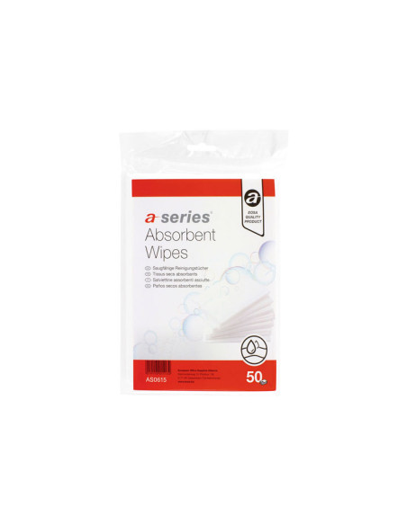 CAJA 50 TOALLITAS A-SERIES SECAS ABSORBENTES