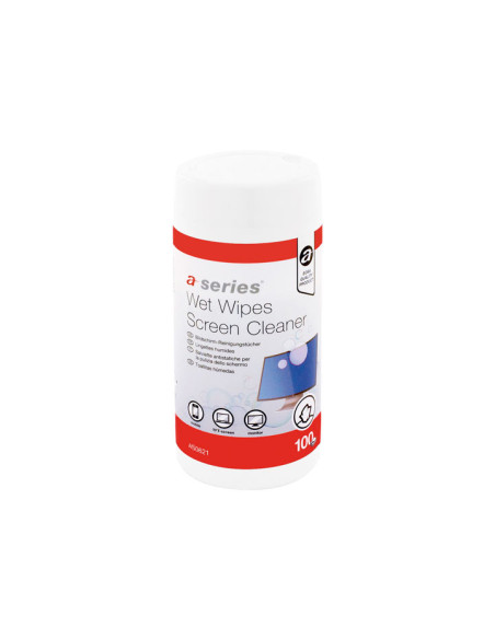 BOTE 100 TOALLITAS A-SERIES LIMPIADORAS DE PANTALLAS