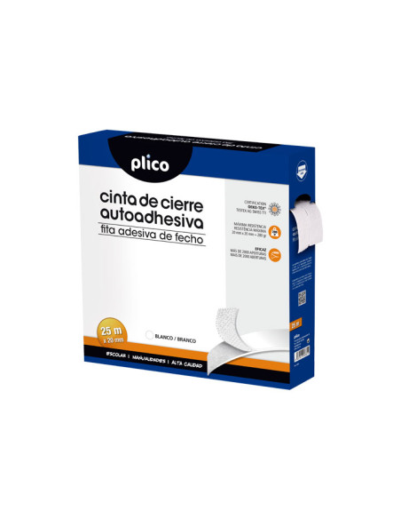 CINTA DE CIERRE ADHESIVA PLICO VELCRO 25m