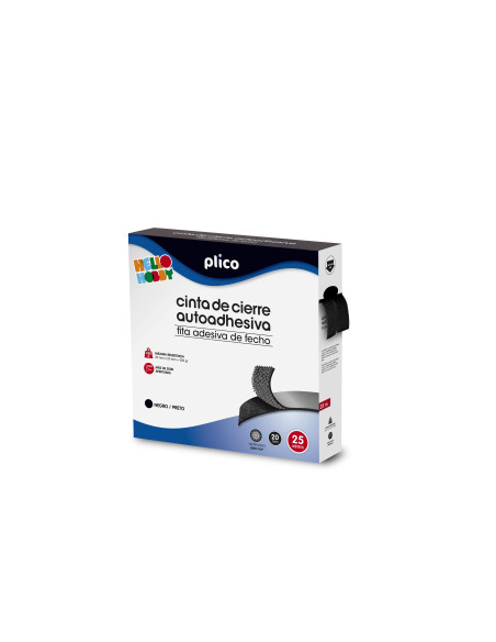 CINTA DE CIERRE ADHSEIVA PLICO VELCRO 25m