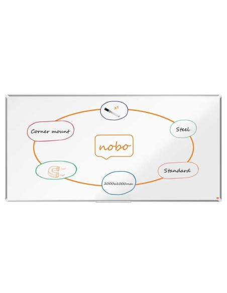 PIZARRA BLANCA NOBO PREMIUM PLUS 200x100cm ACERO LACADO