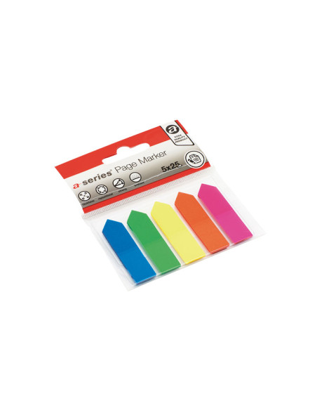 PACK 5 ÍNDICES ADHESIVOS A-SERIES FLECHAS NEÓN
