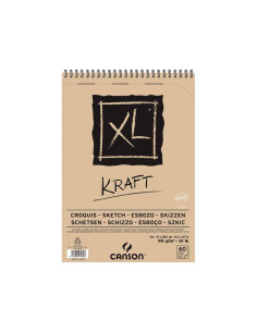 BLOC 60h CANSON DE ESBOZOS KRAFT XL 90gr A4 ESPIRAL RAYADO
