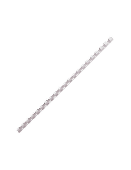 CANUTILLO PLASTICO FELLOWES 21 anillas paso US BLANCO 12 mm CAJA de 100
