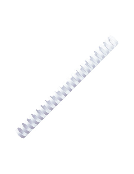 CANUTILLO PLASTICO FELLOWES 21 anillas paso US BLANCO 22 mm CAJA de 50