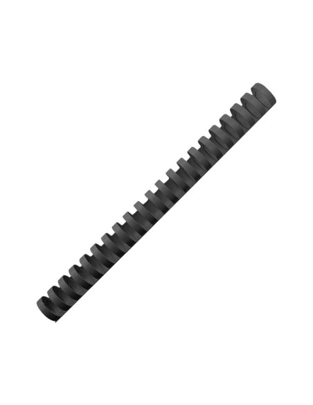 CANUTILLO PLASTICO FELLOWES 21 anillas paso US NEGRO 25 mm CAJA de 50
