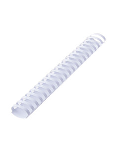 CANUTILLO PLASTICO FELLOWES 21 anillas paso US BLANCO 38 mm OVALADO CAJA de 50