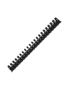 CANUTILLO PLASTICO FELLOWES 21 anillas paso US NEGRO 51 mm OVALADO CAJA de 50