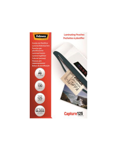 PACK 100 FUNDAS DE PLASTIFICAR FELLOWES BRILLO A6 125 MICRAS