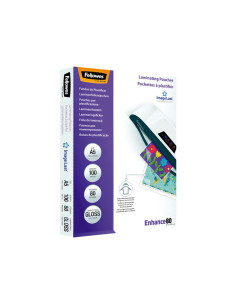 PACK 100 FUNDAS DE PLASTIFICAR FELLOWES BRILLO A5 80 MICRAS